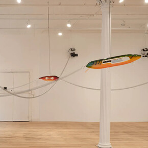 Aki Sasamoto, Sounding lines, exhibition view. Courtesy of Bortolami Gallery