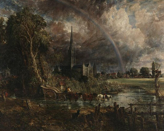 Salisbury Cathedral from the Meadows, 1831
by John Constable. Tate, London 2013. Purchased with assistance from the Heritage Lottery Fund, The Manton Foundation, Art Fund (with a contribution from the Wolfson Foundation) and Tate Members.
