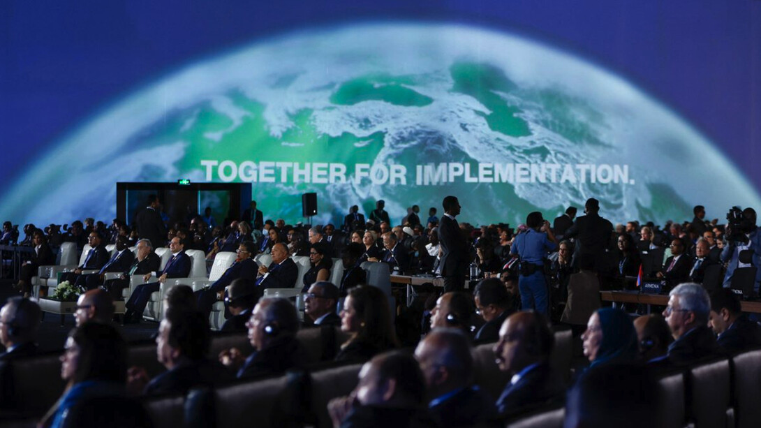 Secretary-General of the United Nations Antonio Guterres, Egyptian President Abdel Fattah al-Sisi and others attend the COP27 climate summit in Sharm el-Sheikh, Egypt November 7, 2022. REUTERS/Mohammed Salem