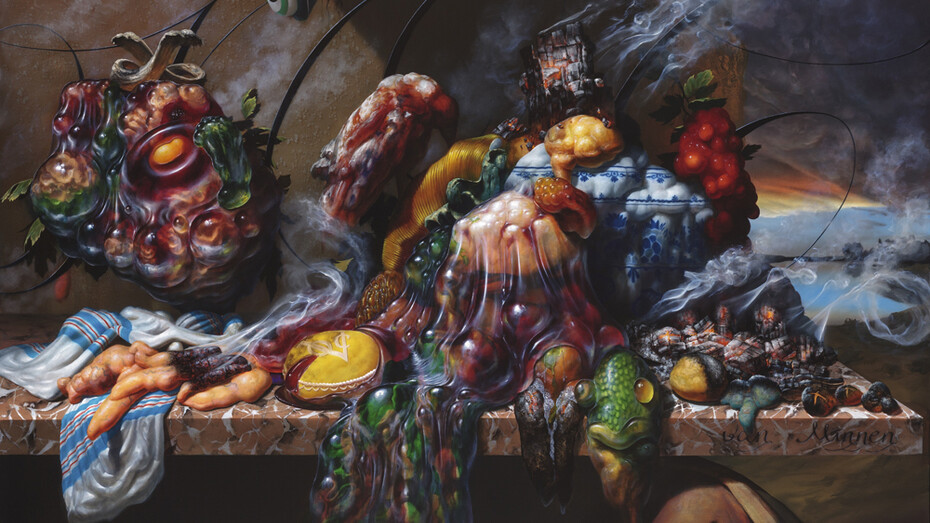 Christian Rex van Minnen, VOC Jellyfish Fry, oil on linen, Courtesy of Robischon Gallery