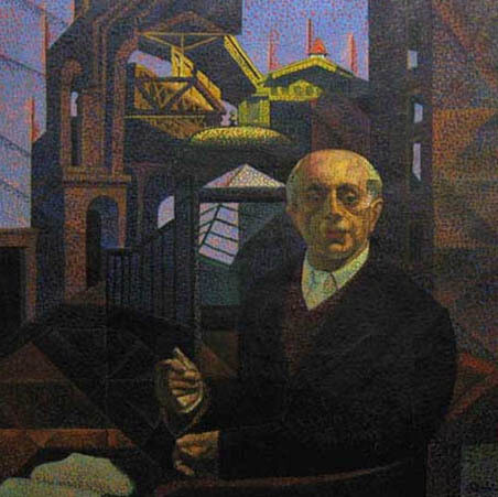 Francis Criss (1901-1973), The Thinker, Oil on canvas, 26 x 25 inches. Signed:  l. r. "Criss"
