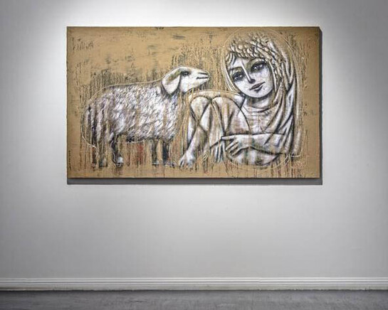 Mohannad Orabi, Exhibition view. Courtesy of Ayyam Gallery