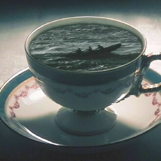 Dorothy Cross, Teacup, 1997, DVD PAL, 3 min loop, Courtesy of Dorothy Cross and Kerlin Gallery, Dublin