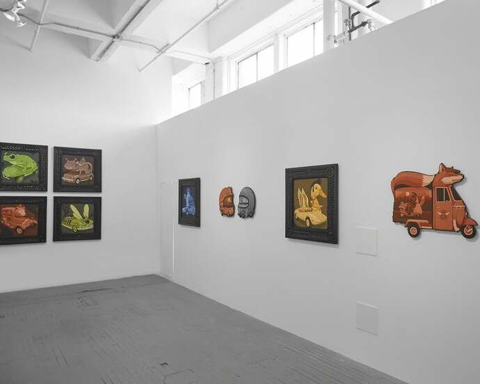 Jeremy Fish: The Spirit Animals. Courtesy of Jonathan LeVine Projects