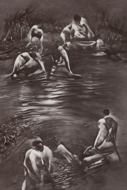 Surrender to the dreamers, gemälde in der ausstellung. Mit freundlicher genehmigung der Staatlichen Museen