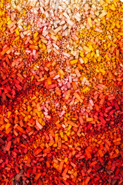 Chun Kwang Young, Aggregation 13-OC044, 2013, Mixed media with Korean mulberry paper, 185 x 155 cm (72 7/8 x 61 in.)