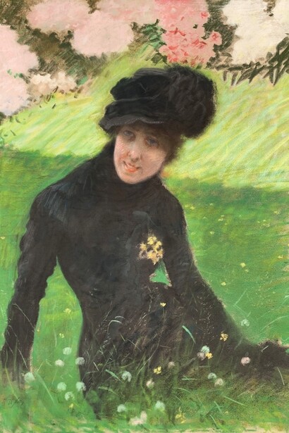 De Nittis G., Léontine nel giardino della villa De Nittis