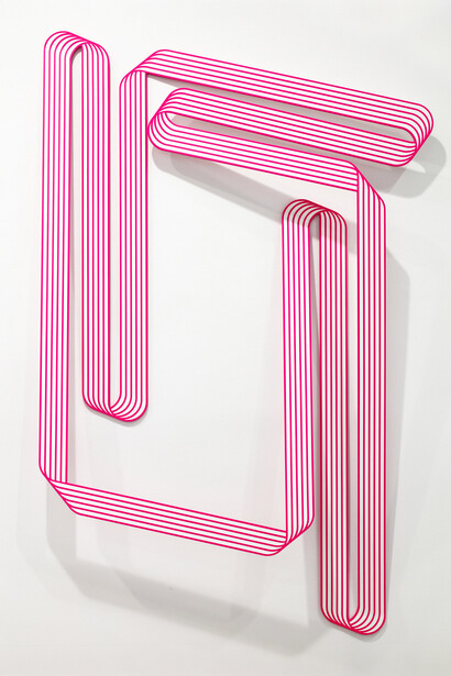 Terry Haggerty, Probe, 2015, Acrylic on aluminum, 186,9 x 118,5 x 27,2 cm (73 2/3 x 46 2/3 x 10 2/3 in). Courtesy of Bernhard Knaus Fine Art Gallery