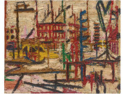 Frank Auerbach, Mornington Crescent, 1965, Oil paint on board, 1016 x 1270 mm, Private collection courtesy of Eykyn Maclean, LP © Frank Auerbach, courtesy Marlborough Fine Art
