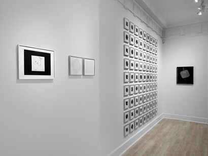 Gottfried Jager and Manfred Mohr, Generative aesthetics, exhibition view. Courtesy of Sous Les Etoiles Gallery