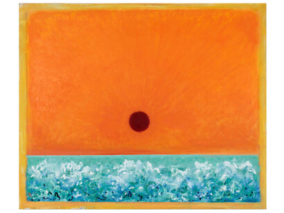 Paul Resika, End of the Day #2, 2022, oil on canvas. Courtesy of Bookstein Projects