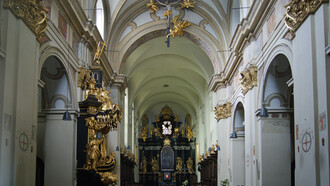 Iglesia de San Pedro y San Pablo (monasterio benedictino), interior, calle Benedyktyńska, Tyniec, Cracovia, Polonia