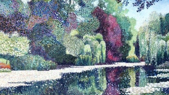 Victor Richardson, Willows at Ballymaloe, Co. Cork, Oil on Canvas, 16 x 20 inches