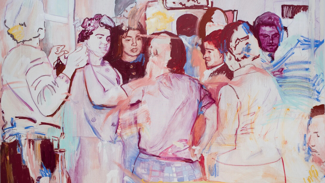 Nicole Economides, The engagement party (detail), 2026. Courtesy of Galerie Droste