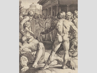 Combate entre Ulises e Irus, 1589. Buril sobre papel verjurado. Courtesy of Museo del Prado