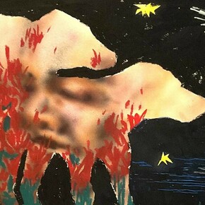 Andrei Neciu, I can see shooting stars again (detail), 2025. Courtesy of Jecza Gallery