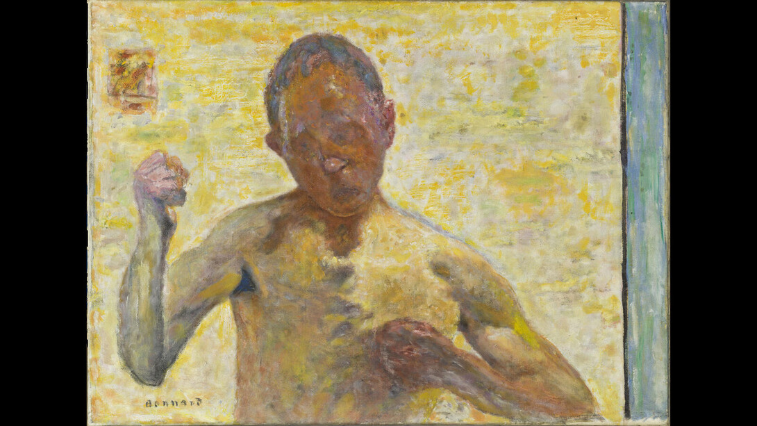 Pierre Bonnard, "Self-Portrait (The Boxer)," 1931, oil on canvas. Musée d'Orsay, Paris. Donation of Philippe Meyer, 2000. © 2023 Artists Rights Society (ARS), New York / ADAGP, Paris. Photo courtesy Art Resource, NY; © RMN–Grand Palais (Musée d'Orsay) / Michèle Bellot. Courtesy of Kimbell Art Museum