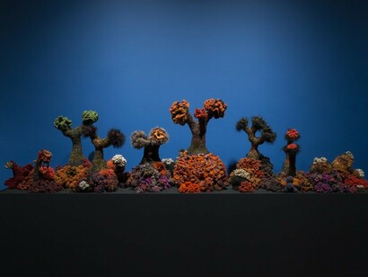 Crochet Coral Reef: Toxic Seas By Margaret and Christine Wertheim and the Institute For Figuring. Courtesy of The Museum of Arts and Design