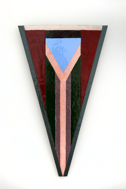 Anna K.E., Untitled enamel #1, 2024. Courtesy of Barbara Thumm Gallery 