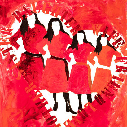 Franco Angeli, Mother, Sister, Daughter, Wife, Friend, Lover, 1970, tecnica mista su cartoncini