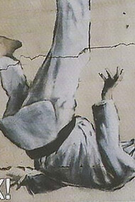 2023 Ukrainian stamp featuring a mural by artist Banksy in Kyiv, Ukraine, 