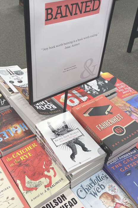 A special display showcases some of the world’s most famous banned books