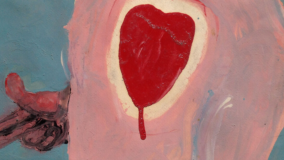 Jack Kerouac, Sacred Heart, N.D., olio su carta. 23x30,5 cm