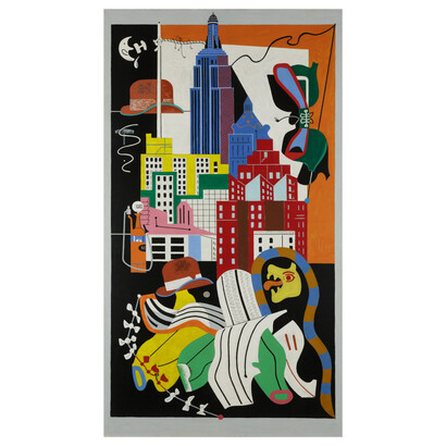 Stuart Davis, New York Mural, 1932, 64x17 inches. Courtesy of Norton Museum of Art
