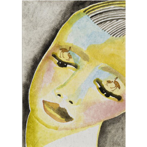 Francesco Clemente, Emblems of Transformation 4, 2014. Watercolour on paper. 29.6 x 20.9 cm / (11⅝ x 8¼ in) © the artist, image Courtesy of Francesco Clemente and Blain|Southern, Photographer: John Berens, 2014
