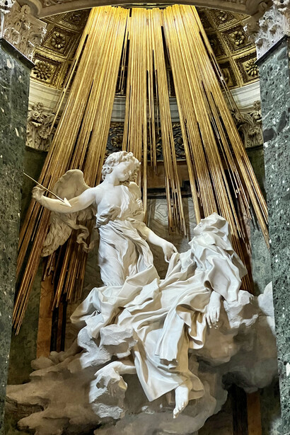 The Ecstasy of St. Teresa of Avila by Bernini, located in Santa Maria della Vittoria, Rome, Italy