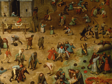 Pieter Bruegel el Viejo, Juegos de niños, 1560 (detalle)