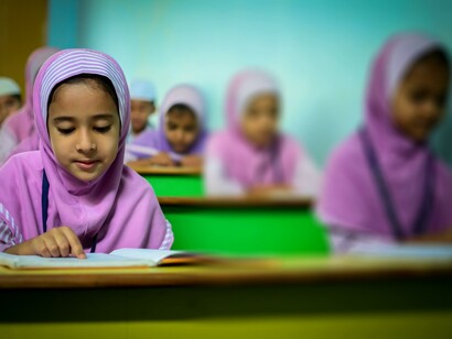 A girl learning in a classroom. Teaching has never been an easy task to accomplish as it combines theoretical knowledge with personal expertise