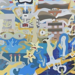 Keegan McHargue, Rift, 2013, Oil on canvas, 48 x 60 inches