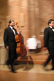Il trio Voces Intimae, Riccardo Cecchetti – piano, Luigi de Filippi – violino, Sandro Meo – violoncello