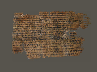 Papiro, frammento dell’Odissea (libri IX e X), rinvenuto a Medinet Ghoram (scavi di P. Jouguet), III secolo a.C. Il più antico manoscritto conservato dell’Odissea. Istituto di Papirologia della Sorbona, inv. Sorb. 2245. Francia