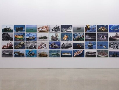 Xaviera Simmons, Super Unkown (Alive in The), 2010, Installation view Pérez Art Museum Miami. 50 Chromogenic print. Edition: 2 of 3, 90 x 320 inches, Photo: Oriol Tarridas