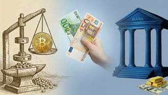 Illustrazione che rappresenta i concetti chiave del signoraggio