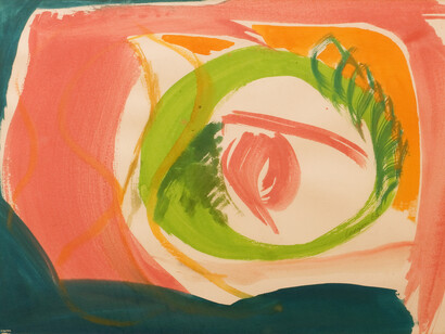 Peter Lanyon. Wild Flower 1964, gouache, 22 x 30 in/ 55.9 x 76.2 cm