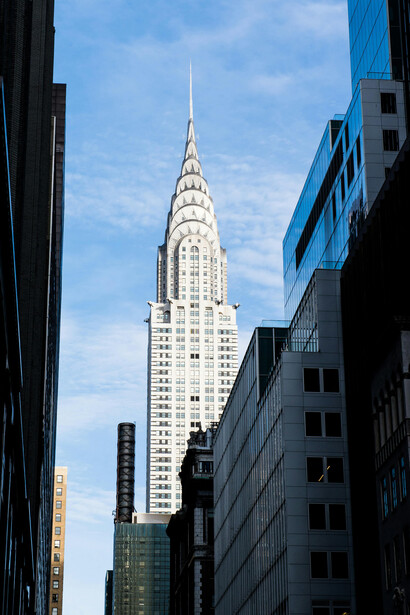 The Chrysler Building, an iconic Art Deco skyscraper in Manhattan, New York