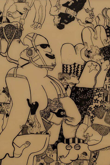 Gladys Nilsson. The Trogens, 1967.The Art Institute of Chicago, gift of Gladys Nilsson in memory of Whitney Halstead. © Gladys Nilsson.