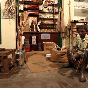 Historical street scene, exhibition view. Courtesy of National Museum Bloemfontein