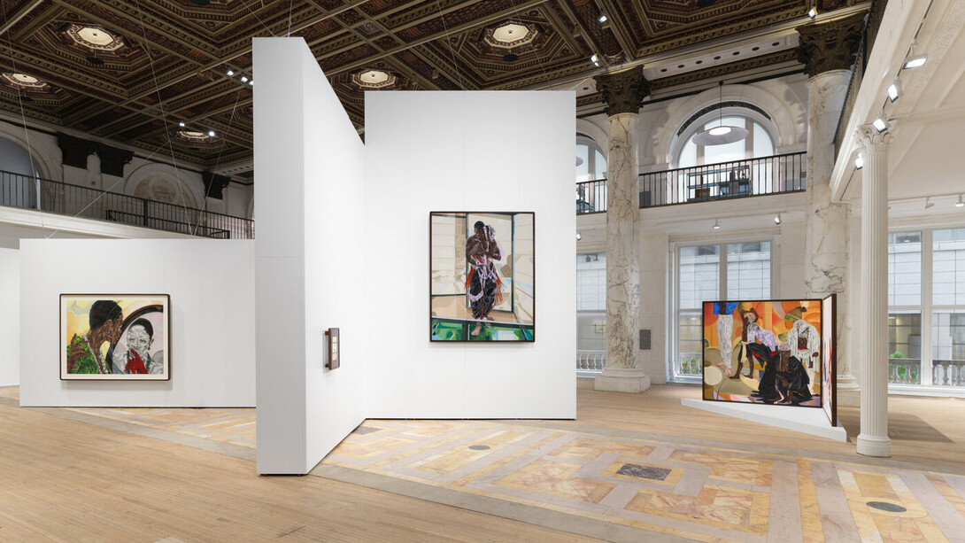 Toyin Ojih Odutola, Ilé oriaku, exhibition view. Courtesy of Jack Shainman Gallery