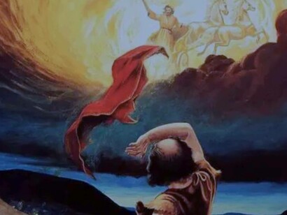 Elijah, carried into heaven by a UFO: from the book of 2 Kings
