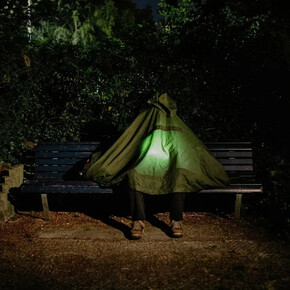 Homeless in the city, artwork in exhibition. Courtesy of Amsterdam Museum