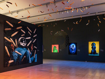 Cara Romero, Panûpünüwügai (Living light), exhibition view. Courtesy of Phoenix Art Museum