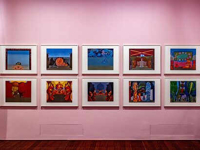 Im bann der zauberflöte. Slevogt – kokoschka – hutter – von huene, ausstellungsansicht. Mit freundlicher genehmigung des Museums der Moderne