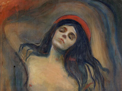 Edvard Munch, Madonna, particolare