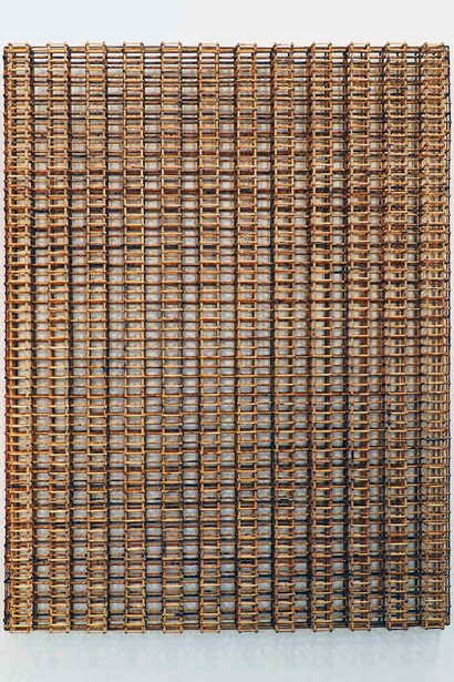 Sopheap Pich, Wall Structure No 3. Bamboo, rattan, wire, 193 x 251 x 21cm, 2015. Courtesy of the artist and Tyler Rollins Fine Art