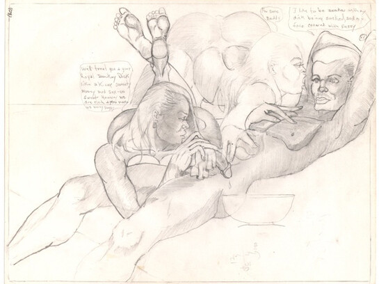William Crawford, ohne Titel, 1990's, (WCr/P 263), pencil on paper, 21.5 x 28 cm, Courtesy Galerie Susanne Zander / Delmes & Zander