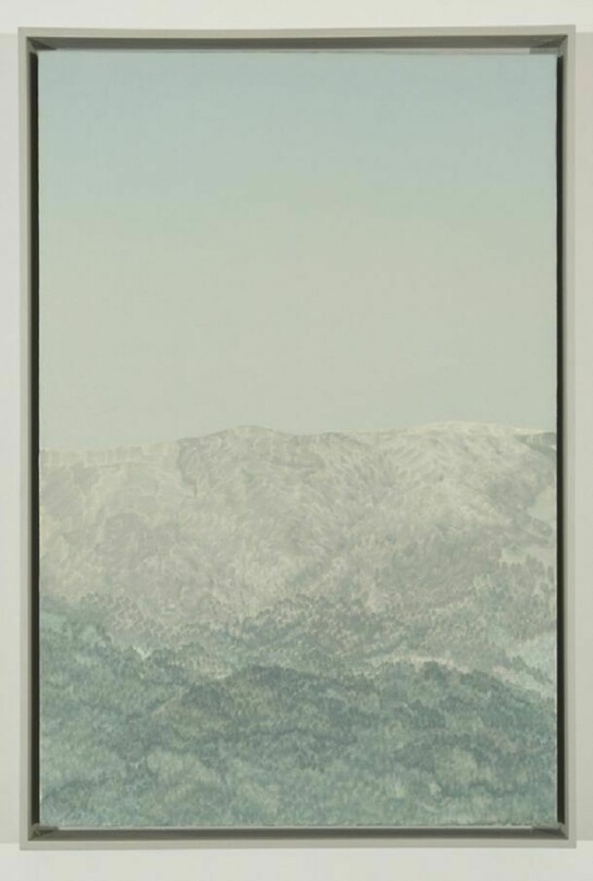 Jake Longstreth, Particulate Matter #12, 2013, oil on canvas with artist frame, 19 by 15 inches